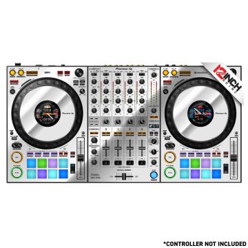12 Inch Skinz (11) Piece Metallic Kit for DDJ-1000 - Mirror Silver