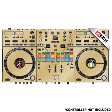 12 Inch Skinz (14) Piece Adhesive Kit for DDJ-REV7 - Brushed Gold