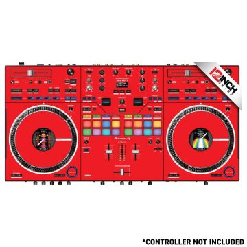 12 Inch Skinz (14) Piece Adhesive Skinz Kit for Pioneer DDJ-REV7 - Red
