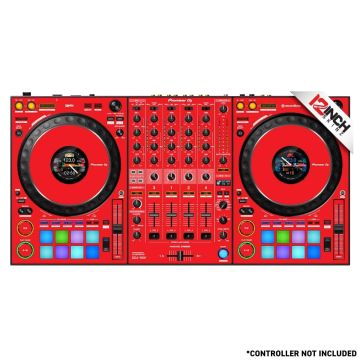 12 Inch Skinz (17) Piece Colored Kit for Pioneer DDJ-1000SRT - Red