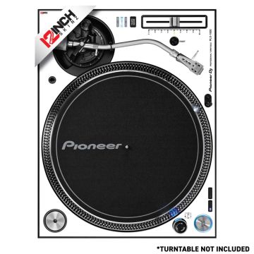 12 Inch Skinz (6) Piece Kits for Pioneer PLX-1000 (PAIR) - White/Black