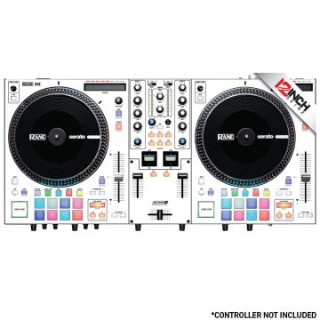 12 Inch Skinz Rane One White and White Custom Hardware Overlays