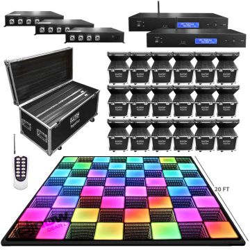 20x20 Complete System Dance Floor with 72x Glow & 72x Infinity Panels
