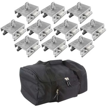 (10) Trusst CT-TENT Adjustable Tent Clamps with Carry Case Package