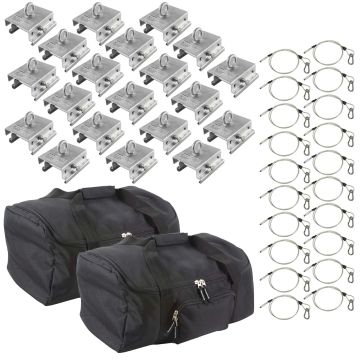 (20) Trusst CT-TENT Adjustable Tent Clamps with Lighting Safety Cables and Carry Case Package