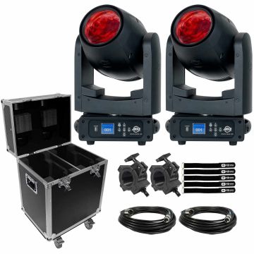 (2) American DJ Focus Beam LEDs with Protective Transport Case Package