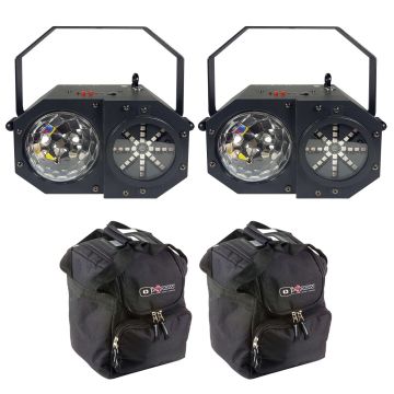 (2) Blizzard Lighting Minisystem 4-In-1 Party Effect Lights