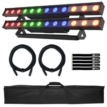 (2) Chauvet DJ COLORBAND-Q4-IP LED Strip Lights with Carry Case