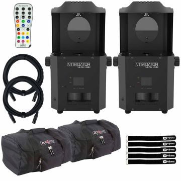 (2) Chauvet DJ Intimidator Scan 360 LED Scanners with Remote & Bags