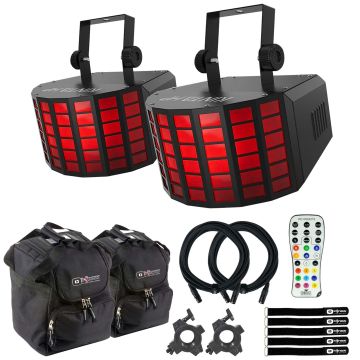 (2) Chauvet DJ Kinta HP High-Powered Effect Lights with Cases & Remote