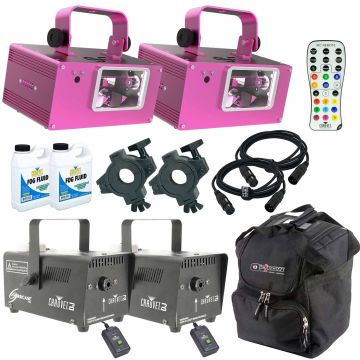 (2) Chauvet DJ Scorpion Dual RGB Lasers with Fog Machine & Case