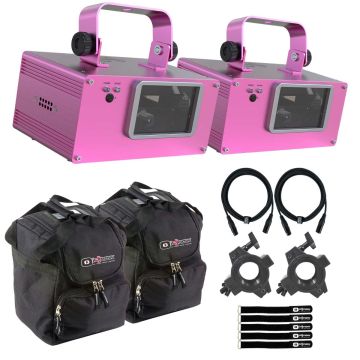 (2) Chauvet DJ SCORPIONDUALRGBILS Aerial Lasers with Lighting Cases