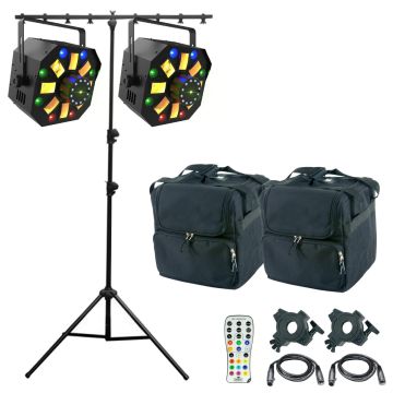(2) Chauvet DJ SWARMWASHFXILS ILS 4-in-1 Effect Fixtures with Stand