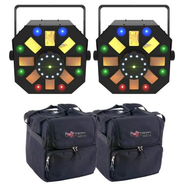 (2) Chauvet DJ SWARMWASHFXILS ILS 4-in-1 LED Effect Fixtures with Bags