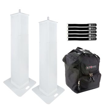 (2) ColorKey CKU-8020 LS6 6ft Adjustable Podium Stands with Case