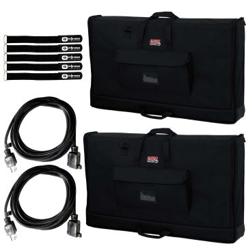 (2) Gator G-LCD-TOTE-LG Large Padded LCD Transport Bags