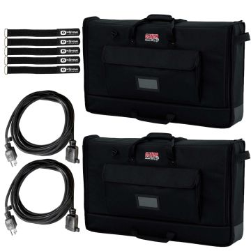 (2) Gator G-LCD-TOTE-MD Medium Padded LCD Transport Bags
