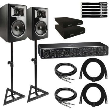 (2) JBL 306P MkII Powered 6" Monitors with Behringer MIDI Interface