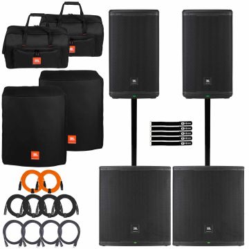 (2) JBL Professional EON712 12" Speakers with 18" Subwoofers Pair