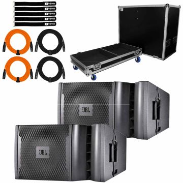 (2) JBL Professional VRX932LAP 12" Speaker Systems with Flight Case