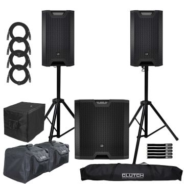 (2) LD Systems ICOA 12 A 12" Powered PA Speakers with 18" Subwoofer
