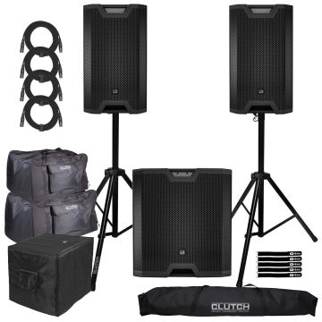 (2) LD Systems ICOA 15 A BT 15" Bluetooth Speakers with 18" Subwoofer