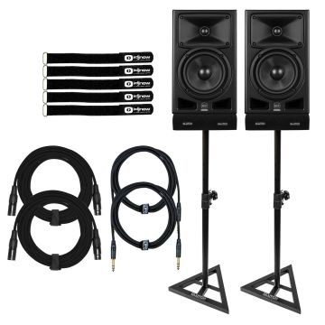 (2) RCF Ayra Six 6" Active Two-Way Monitors with Monitor Stands