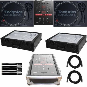 (2) Technics SL-1200MK7 Turntables with Numark Scratch Mixer Package