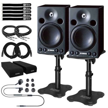 (2) Yamaha MSP3 4" Powered Monitor Speakers with Desktop Stands