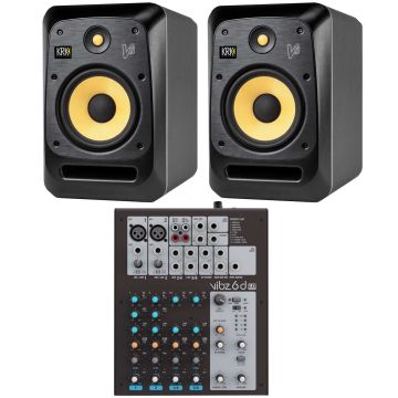 (2) KRK V4 S8 V Series 2-Way 8" Powered Reference Monitors Package