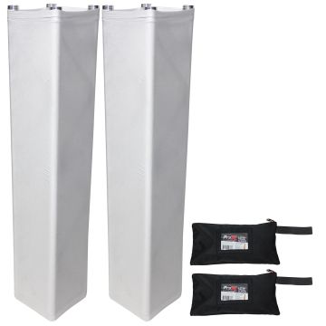 (2) ProX 9.84FT White Lycra Cover Sleeves for Quad Truss Segments