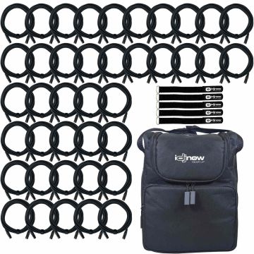 (40) 25FT Sure-Fit DMX Connecting Cables with Accessory Case