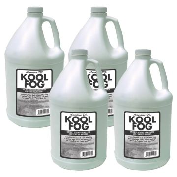 (4) American DJ Kool Fog Low Flying Smoke Machine Fluid Gallon Bottles