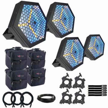 (4) Blizzard Lighting Lux Capacitor Blinders with Protective Cases
