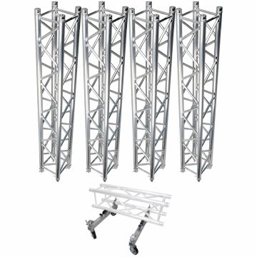 (4) ProX XT-SQ492 4.92FT Square Truss Segments with Dolly Kit Package