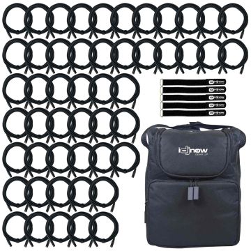 (50) 10FT Sure-Fit DMX Connecting Cables with Accessory Case