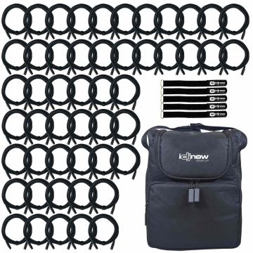 (50) 25FT Sure-Fit DMX Connecting Cables with Accessory Case