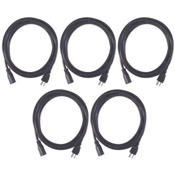 (5) Clutch CL-EC16310 Black 10FT 16 Gauge AC Extension Cords