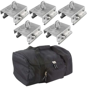 (5) Trusst CT-TENT Adjustable Tent Clamps with Carry Case Package