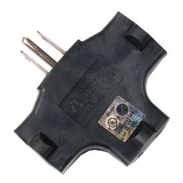 American Dj EC3FER Black Edison Tri Tap Power Adapter