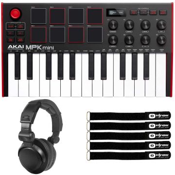 Akai MPK Mini MK3 Keyboard Controller with Headphones