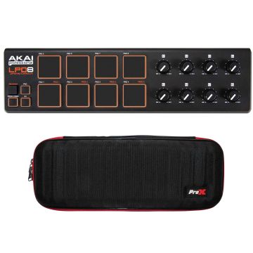 Akai Professional LPD8 Laptop Pad Controller with DJ Controller EVA Bag Package