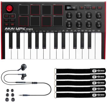 Akai Professional MPK Mini MK3 Keyboard Controller with Earphones