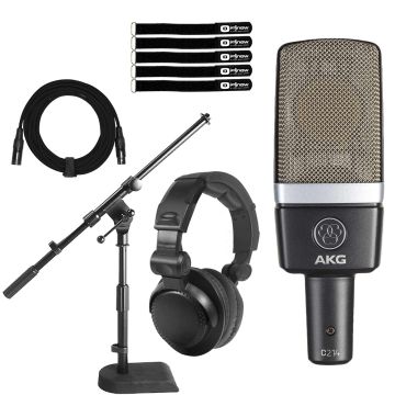 AKG C214 Large-Diaphragm Condenser Microphone with Adjustable Stand