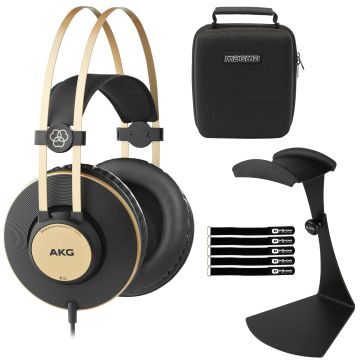 AKG K92 Closed-Back Studio Headphones with Table Stand & Magma Case