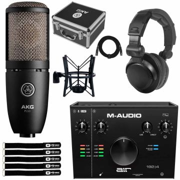 AKG Perception 220 Microphone with M-Audio AIR 192 | 4 Audio Interface