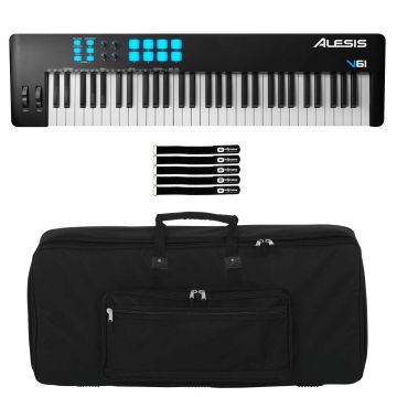 Alesis V61MKII 61-Key USB-MIDI Keyboard Controller with Carry Bag