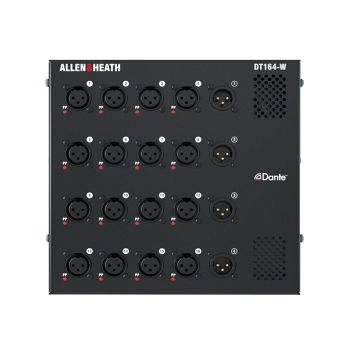 Allen & Heath DT164-W 16 In/4 Out 96kHz Dante Wallmount Audio Expander Front