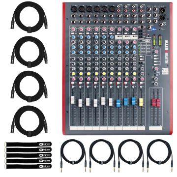 Allen & Heath ZED-12FX Multipurpose FX Mixer with Cables
