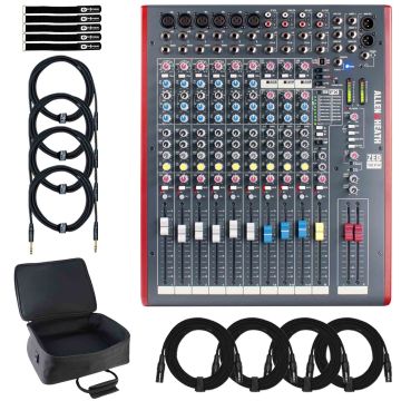 Allen & Heath ZED-12FX Multipurpose FX Mixer with Gear Bag